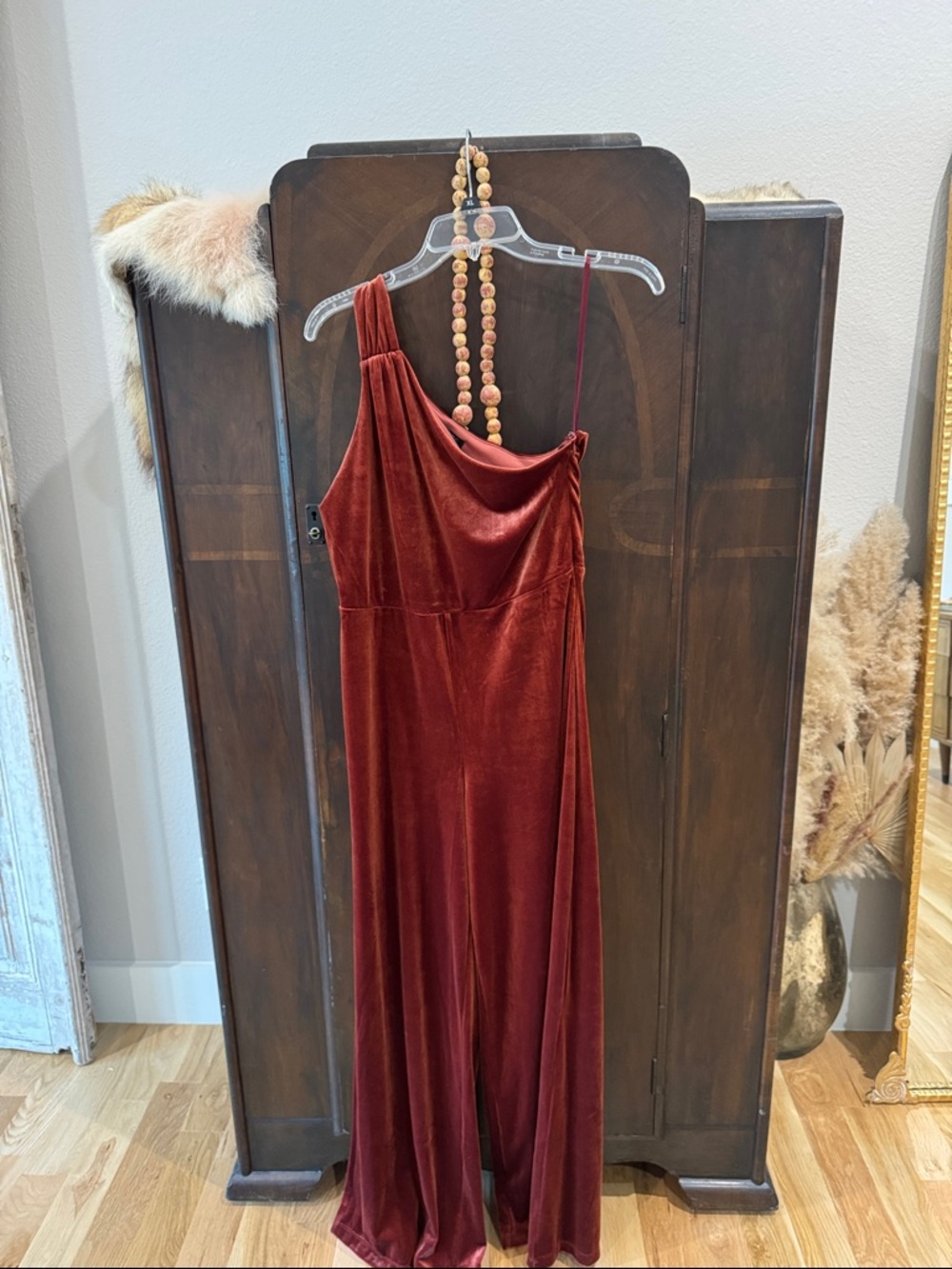 Banana Republic velvet jumpsuit